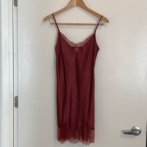NWT! Burgundy Victoria Secret Slip